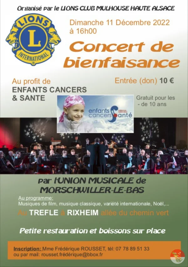 Un concert pour les enfants malades à Rixheim