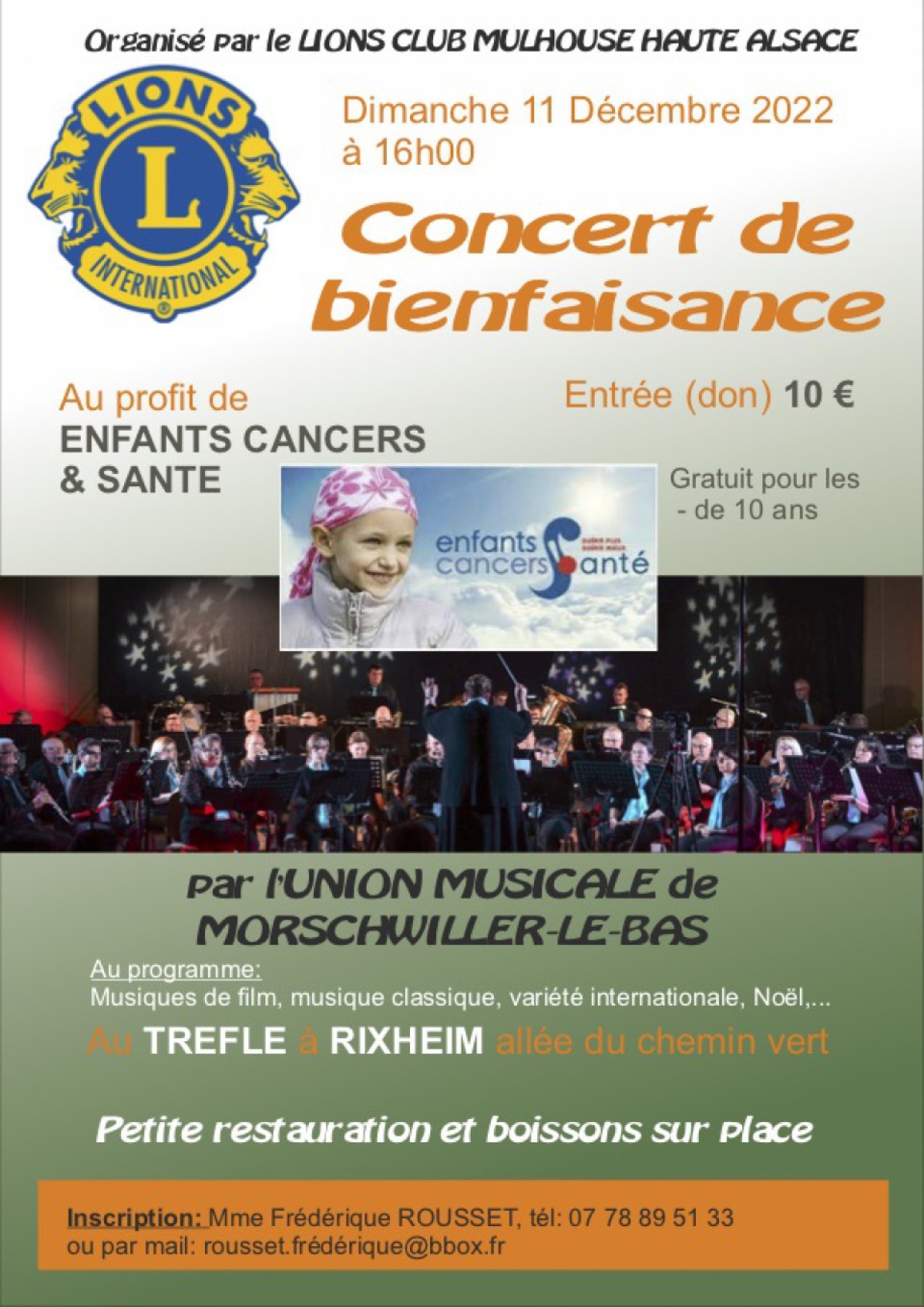 Un concert pour les enfants malades à Rixheim